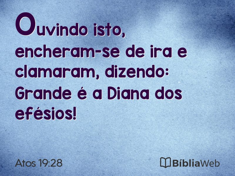 Atos 19:28 em imagem para compartilhar