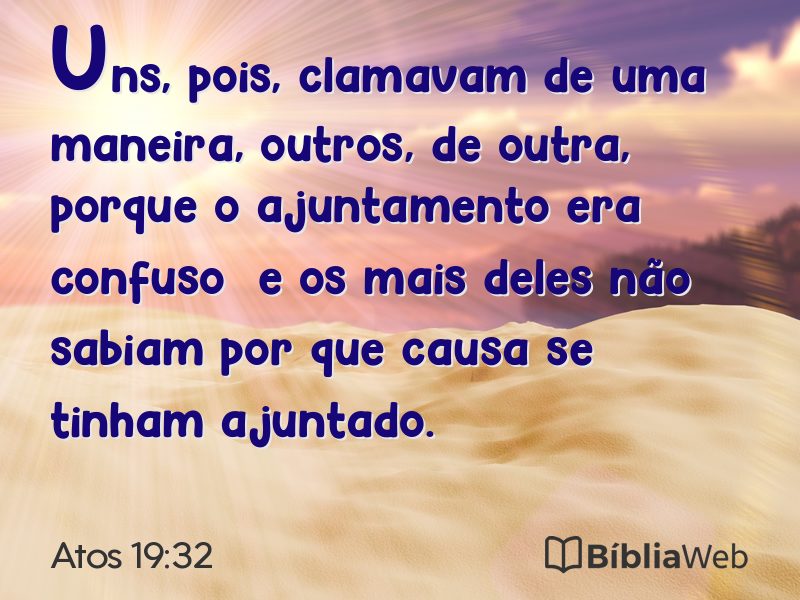 Atos 19:32 em imagem para compartilhar