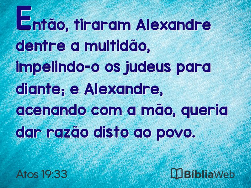 Atos 19:33 em imagem para compartilhar