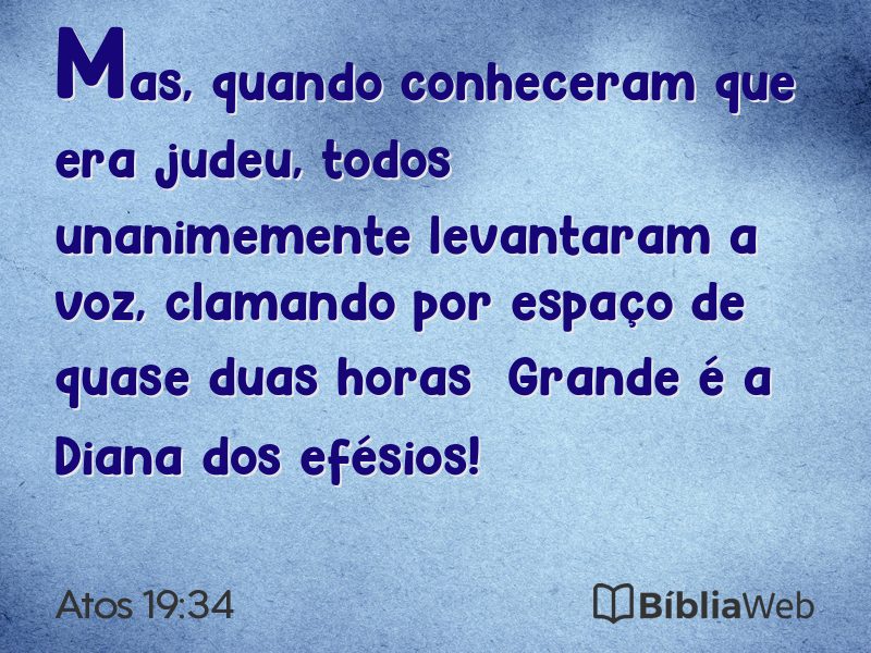 Atos 19:34 em imagem para compartilhar