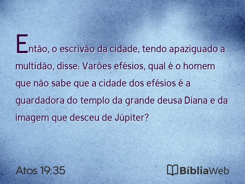 Atos 19:35 em imagem para compartilhar