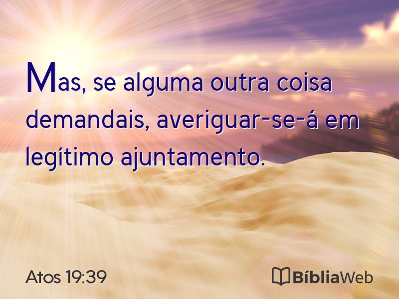 Atos 19:39 em imagem para compartilhar
