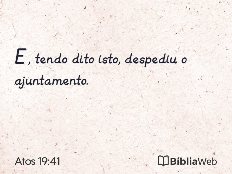 Atos 19:41 em imagem para compartilhar