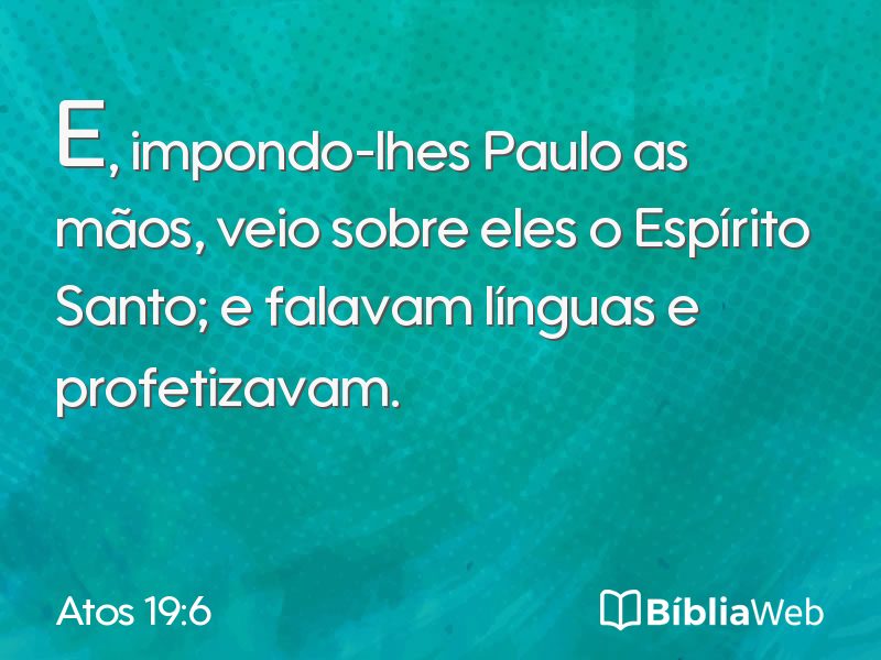Atos 19:6 em imagem para compartilhar