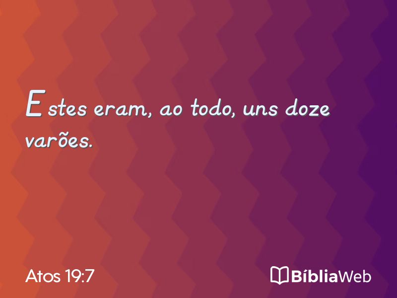 Atos 19:7 em imagem para compartilhar