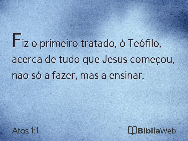 Atos 1:1 em imagem para compartilhar