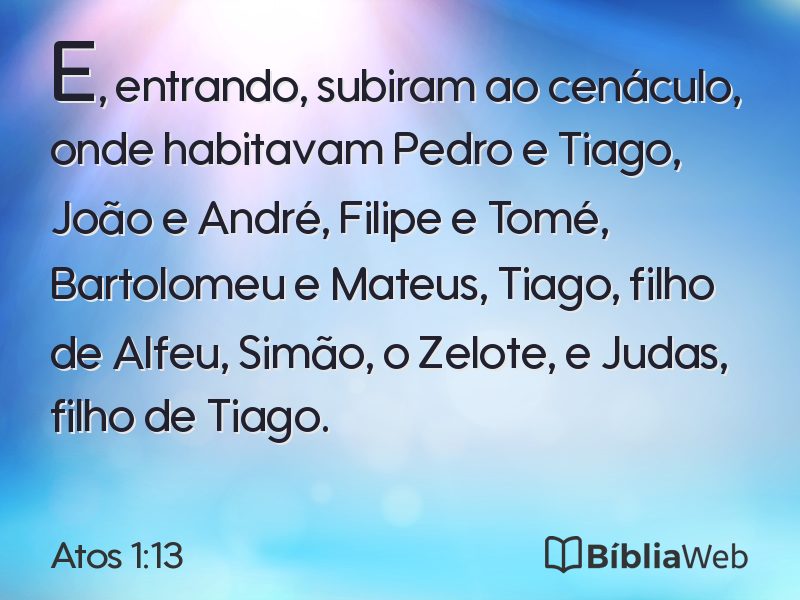 Atos 1:13 em imagem para compartilhar