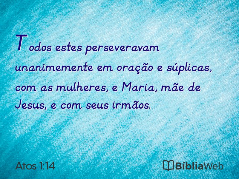 Atos 1:14 em imagem para compartilhar