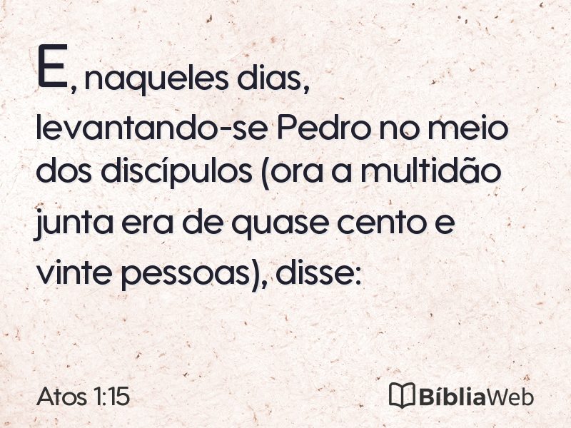 Atos 1:15 em imagem para compartilhar