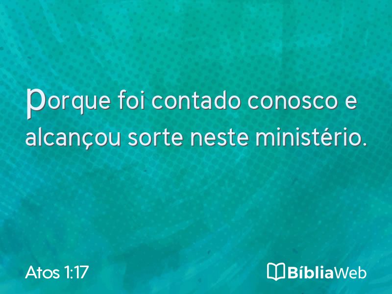 Atos 1:17 em imagem para compartilhar