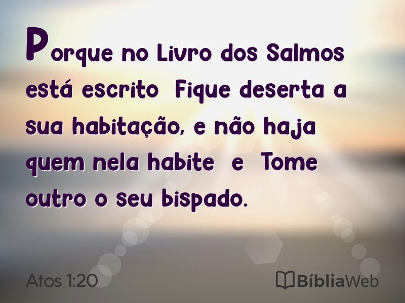 Atos 1:20 em imagem para compartilhar
