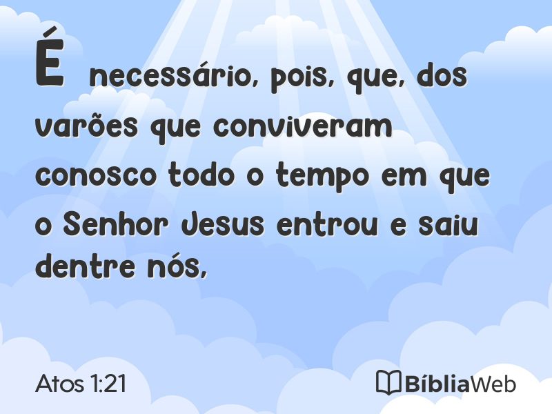 Atos 1:21 em imagem para compartilhar