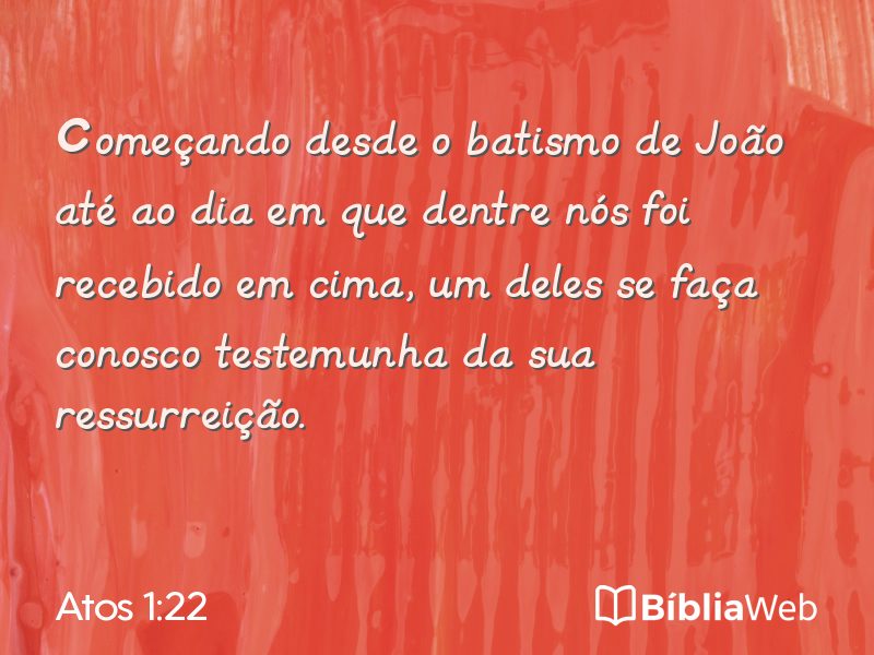 Atos 1:22 em imagem para compartilhar