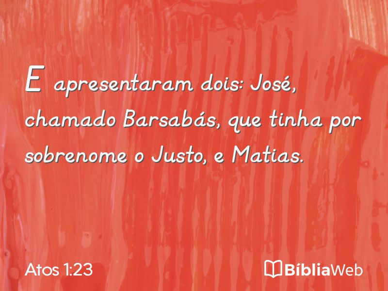 Atos 1:23 em imagem para compartilhar