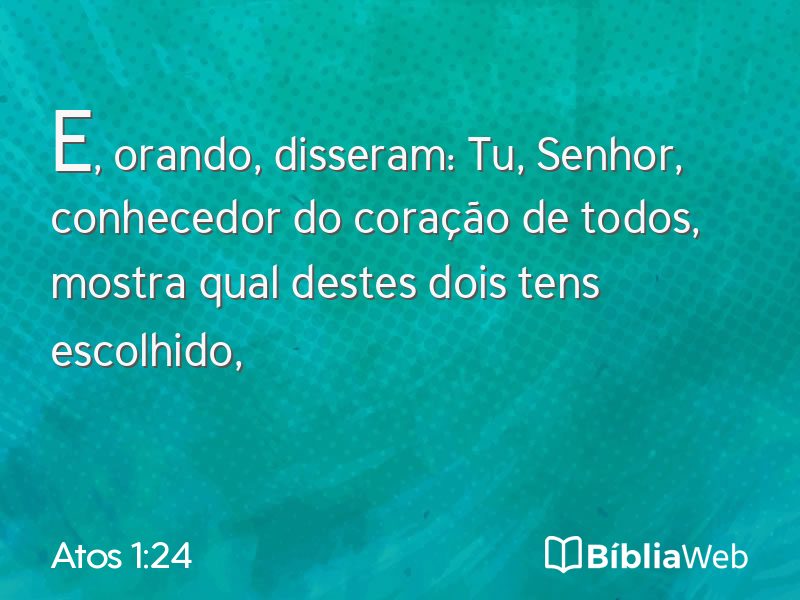 Atos 1:24 em imagem para compartilhar
