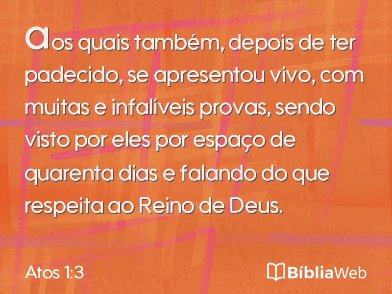 Atos 1:3 em imagem para compartilhar