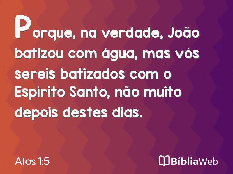 Atos 1:5 em imagem para compartilhar