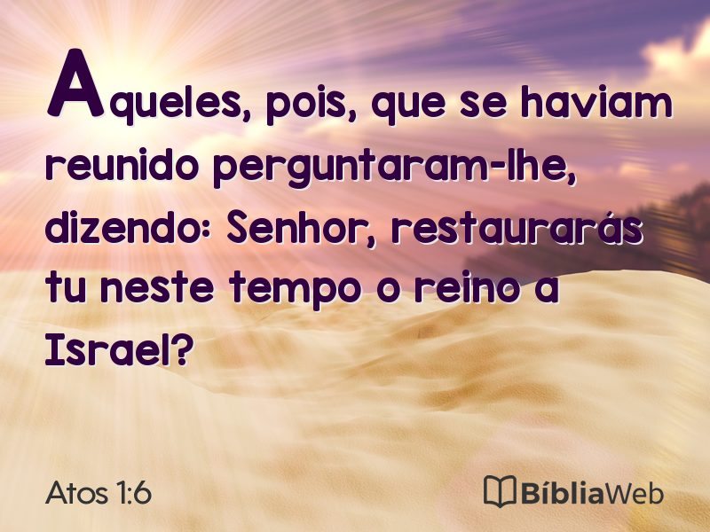 Atos 1:6 em imagem para compartilhar
