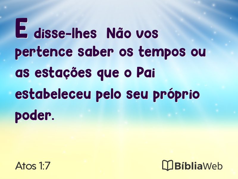 Atos 1:7 em imagem para compartilhar