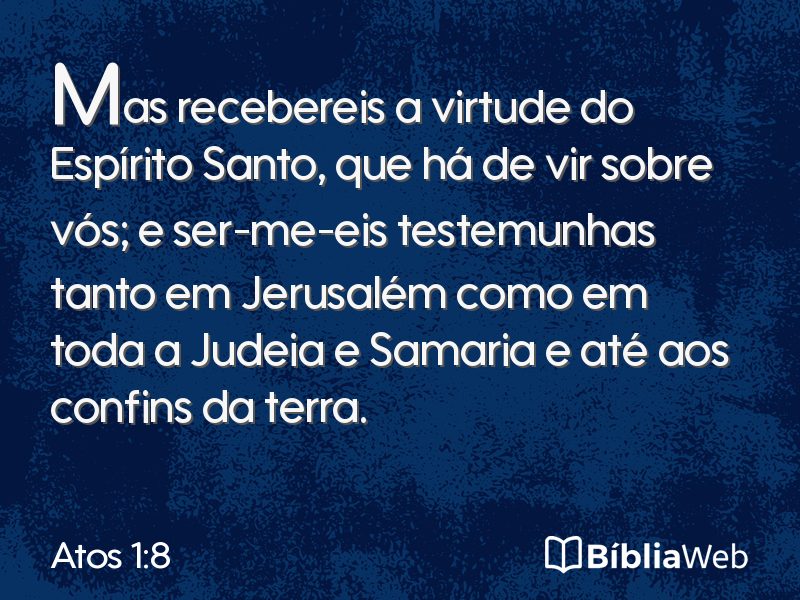 Atos 1:8 em imagem para compartilhar