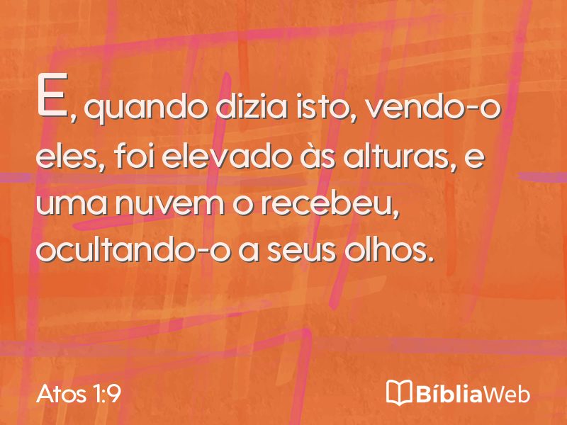 Atos 1:9 em imagem para compartilhar