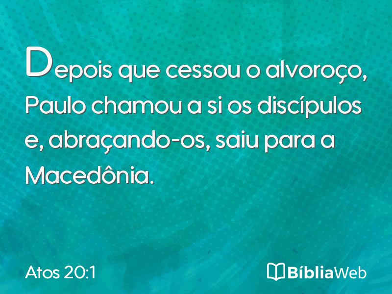 Atos 20:1 em imagem para compartilhar