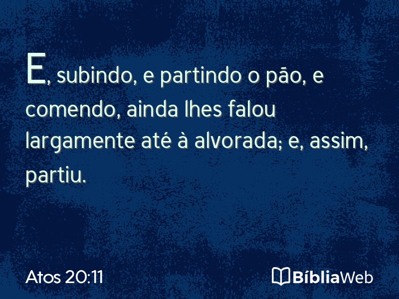 Atos 20:11 em imagem para compartilhar