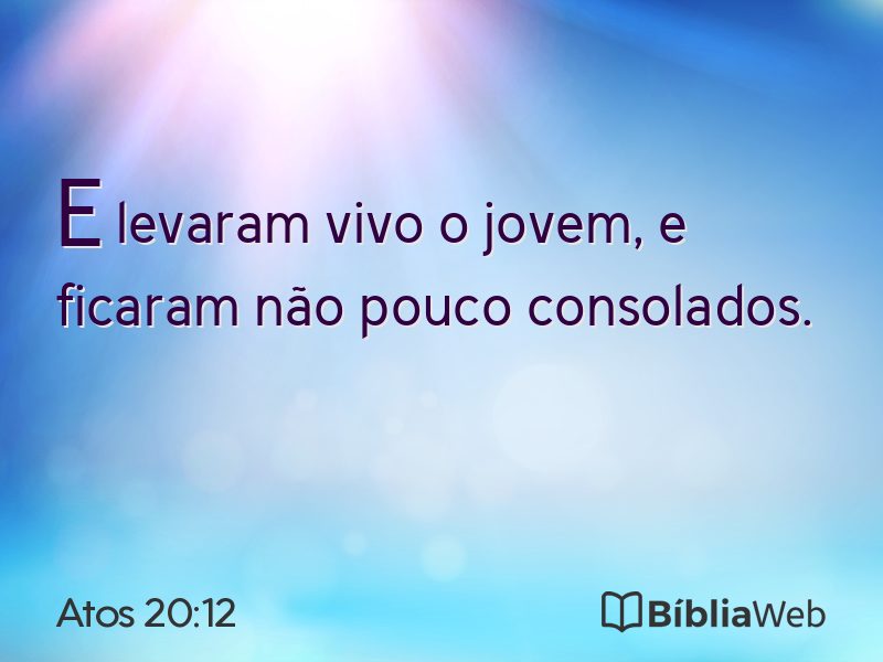 Atos 20:12 em imagem para compartilhar