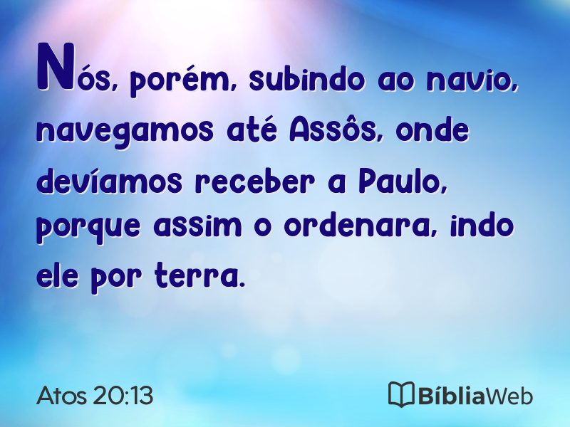 Atos 20:13 em imagem para compartilhar