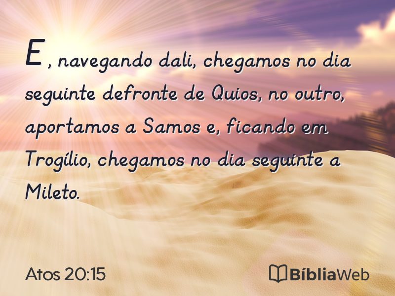 Atos 20:15 em imagem para compartilhar