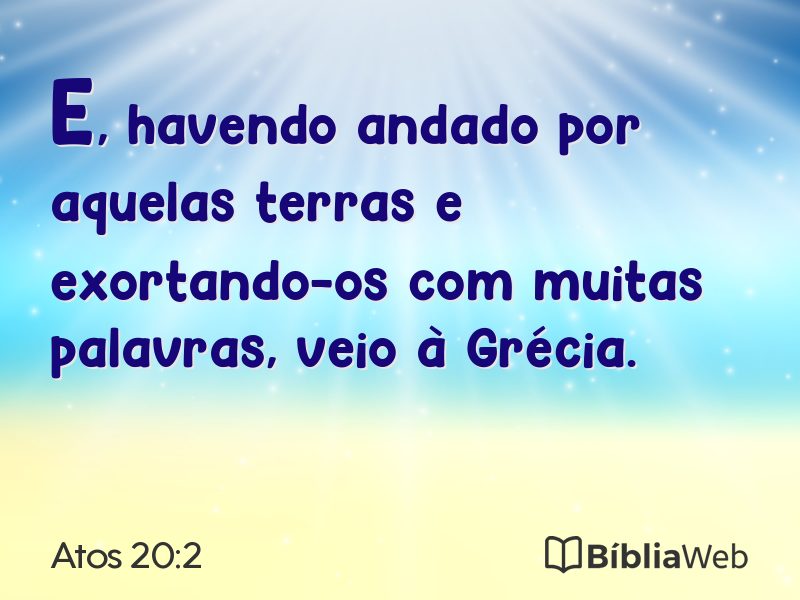 Atos 20:2 em imagem para compartilhar
