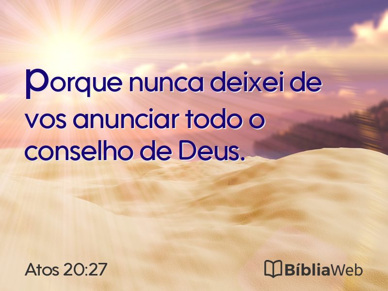 Atos 20:27 em imagem para compartilhar