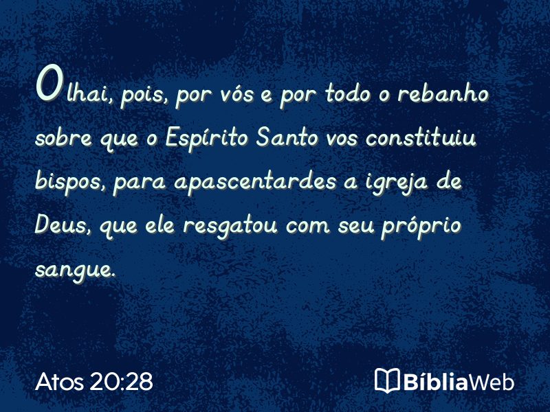 Atos 20:28 em imagem para compartilhar