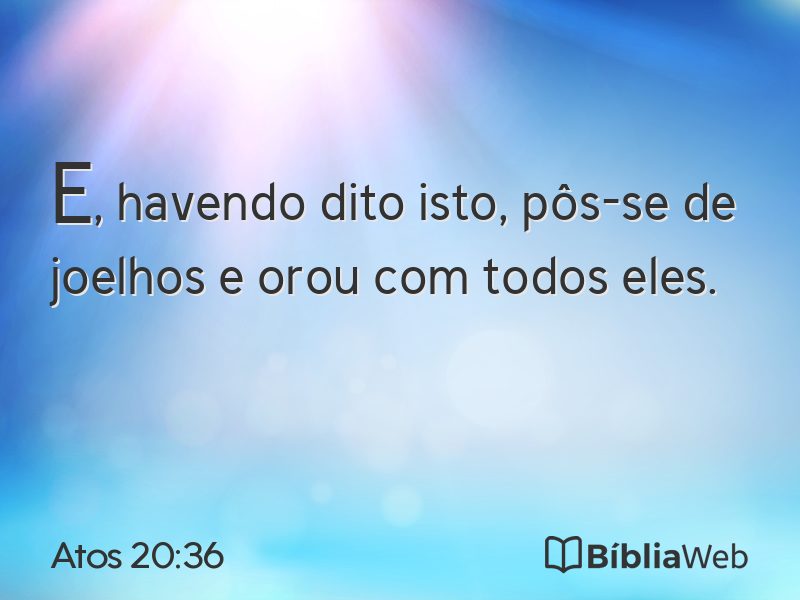 Atos 20:36 em imagem para compartilhar