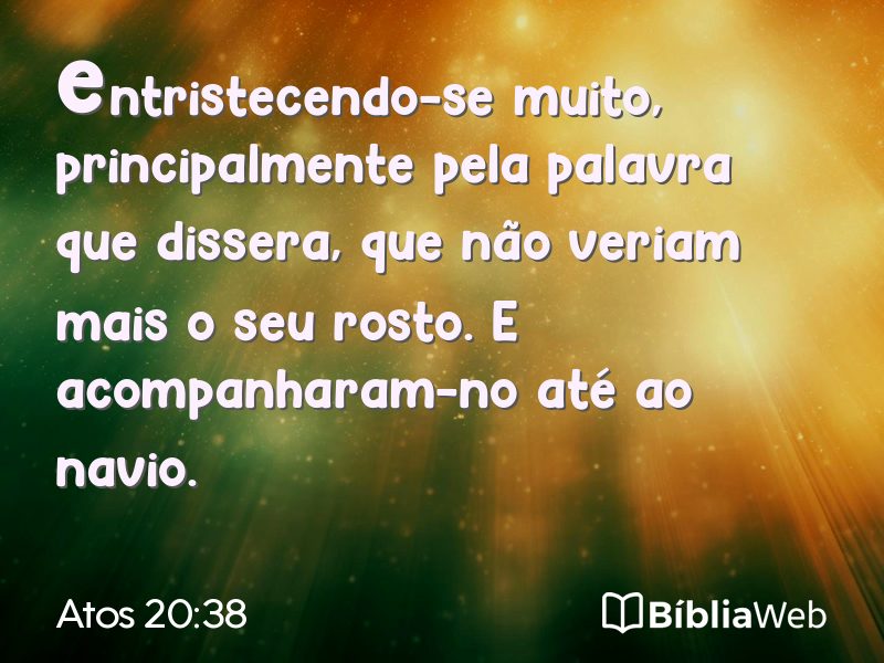 Atos 20:38 em imagem para compartilhar