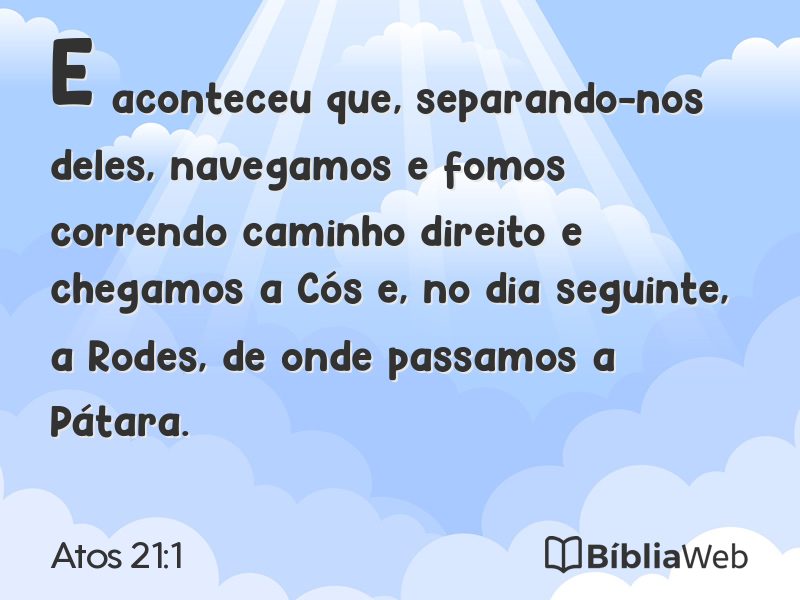 Atos 21:1 em imagem para compartilhar