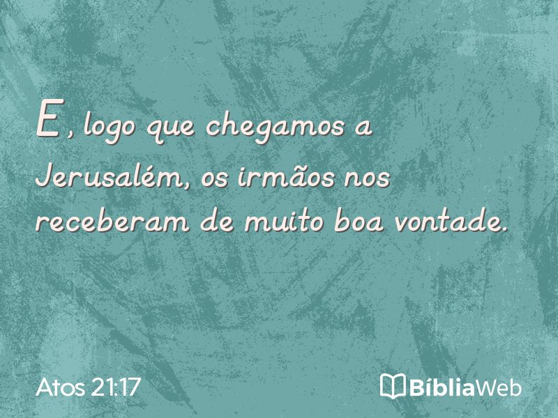 Atos 21:17 em imagem para compartilhar