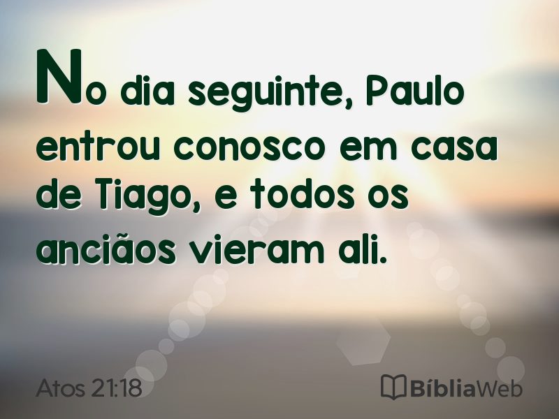 Atos 21:18 em imagem para compartilhar