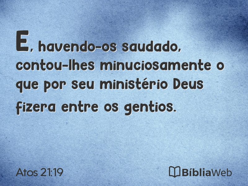 Atos 21:19 em imagem para compartilhar