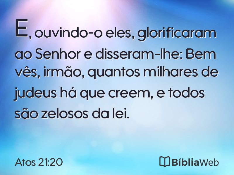 Atos 21:20 em imagem para compartilhar