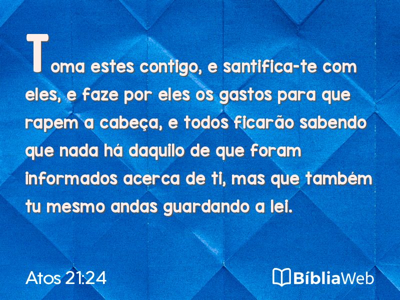 Atos 21:24 em imagem para compartilhar