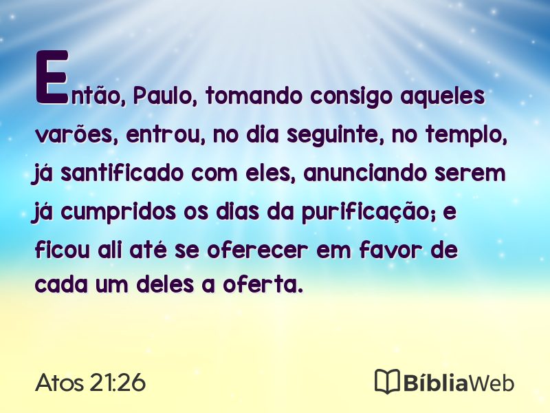 Atos 21:26 em imagem para compartilhar