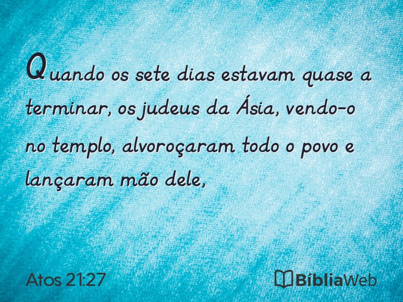 Atos 21:27 em imagem para compartilhar