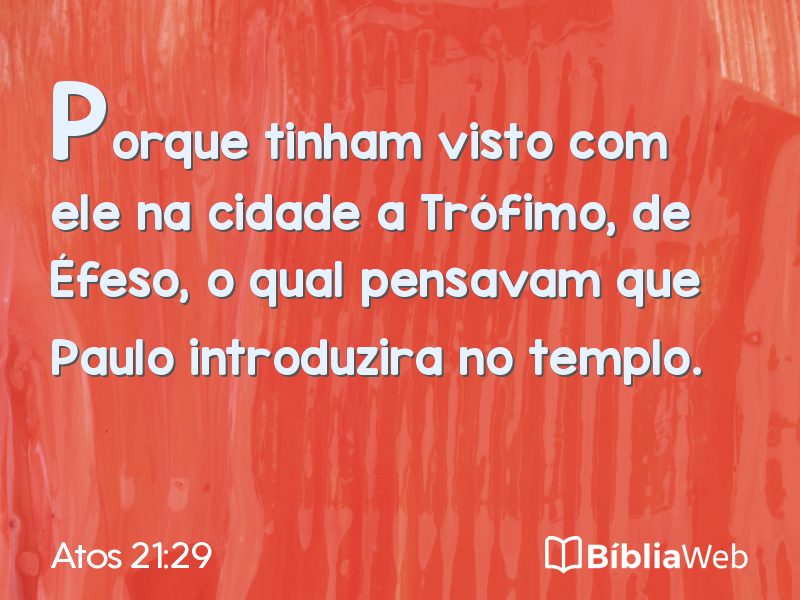 Atos 21:29 em imagem para compartilhar