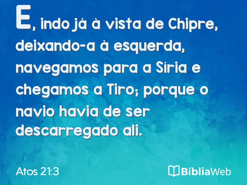 Atos 21:3 em imagem para compartilhar
