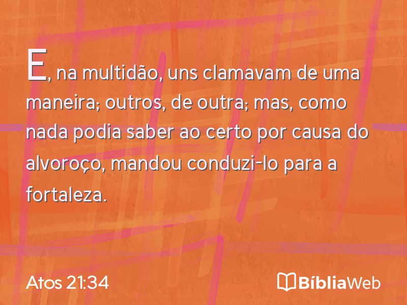 Atos 21:34 em imagem para compartilhar