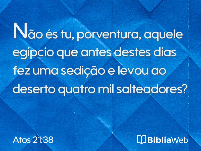 Atos 21:38 em imagem para compartilhar