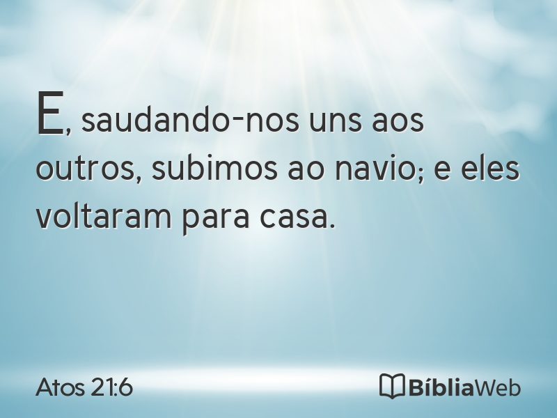 Atos 21:6 em imagem para compartilhar