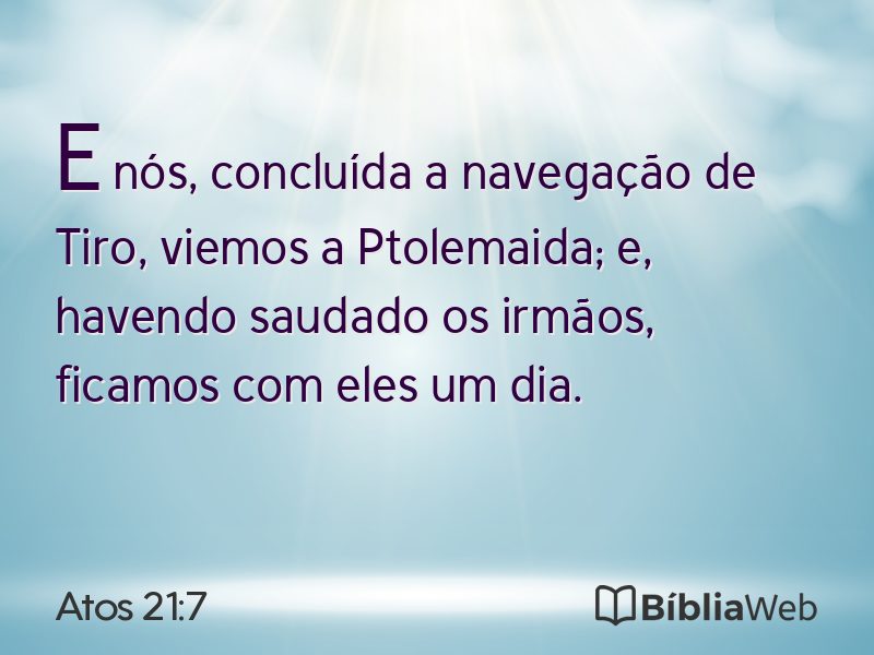 Atos 21:7 em imagem para compartilhar