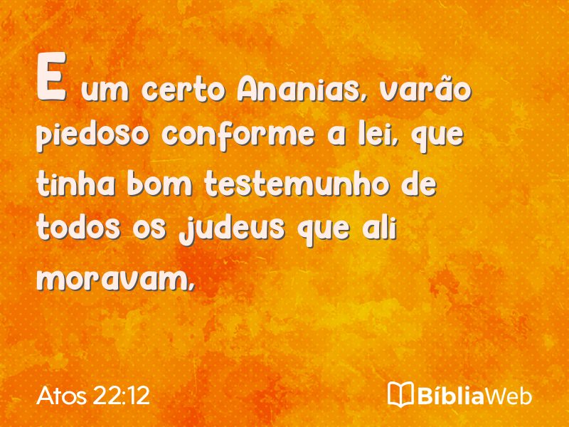 Atos 22:12 em imagem para compartilhar
